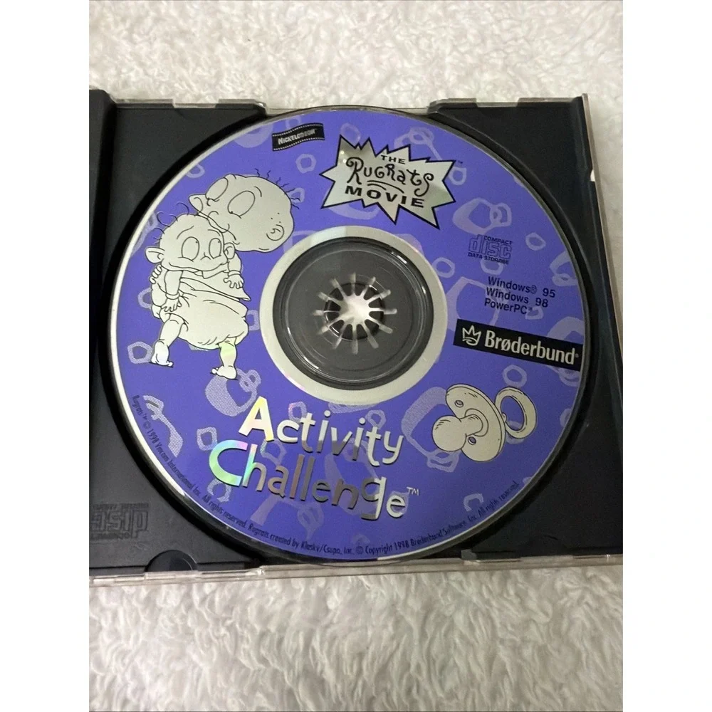 The Rugrats Movie Activity Challenge PC CD ROM Game Computer WIN 1998 Vtg Nick